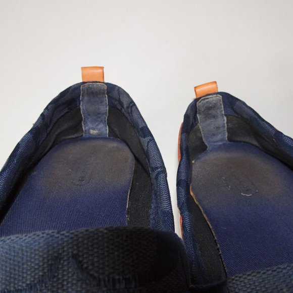 Coach Mellow Blue Canvas Espadrille Flats 9 - Picture 8 of 10